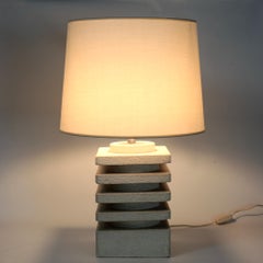 Sculptural Limestone Table Lamp France 1970