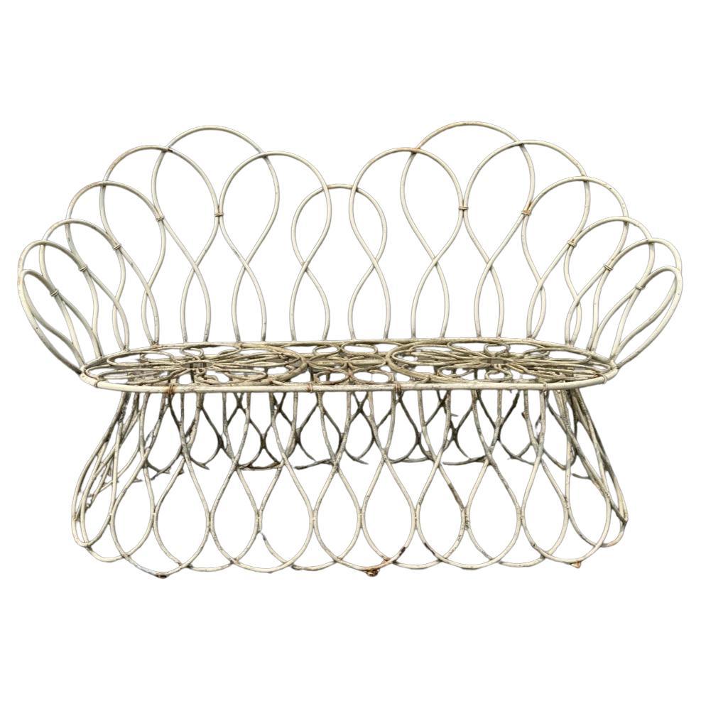 Sculptural Loop settee and chairs in the Manner of Frances Elkins/Classic Modern in vendita