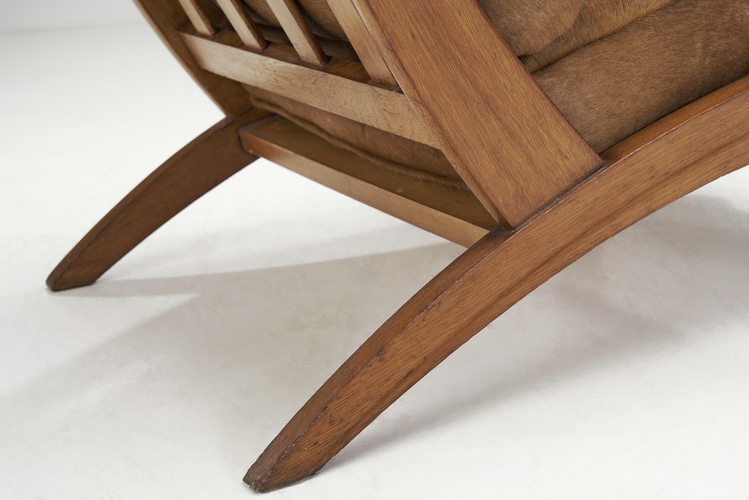 Sculptural Lounge Chair by Bas Van Pelt 'Attr.', The Netherlands, ca 1950s For Sale 7