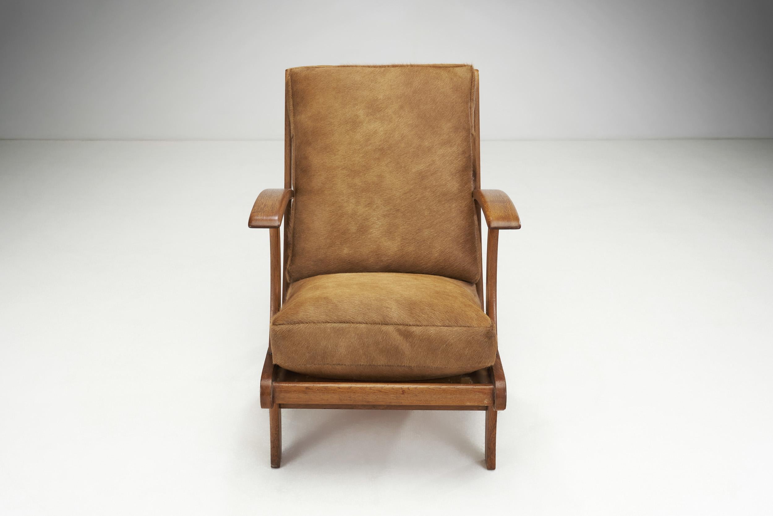Mid-20th Century Sculptural Lounge Chair by Bas Van Pelt 'Attr.', The Netherlands, ca 1950s For Sale