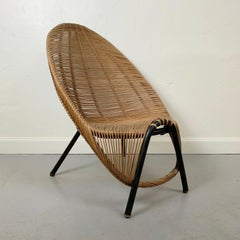 Sculptural Lounge Chair by Wladyslaw Wolkowski, circa 1955, Poland.