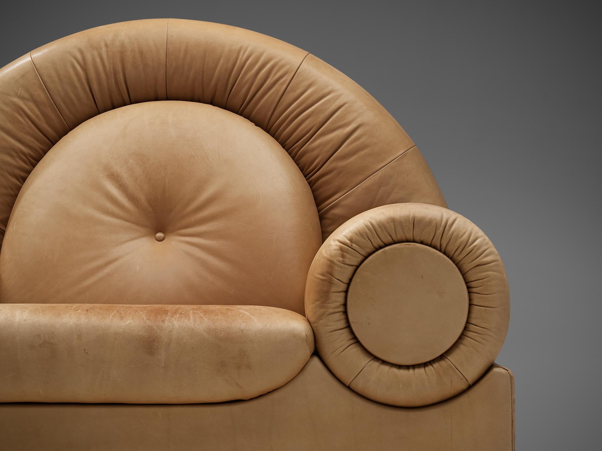 beige leather chair