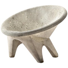 Sculptural Lounge Chair in Concrete