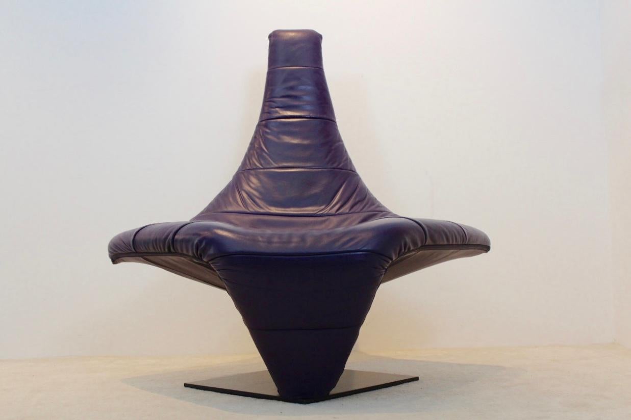 Mid-Century Modern Sculptural Lounge Chair ‘Turner’ by Jack Crebolder for Harvink, 1982