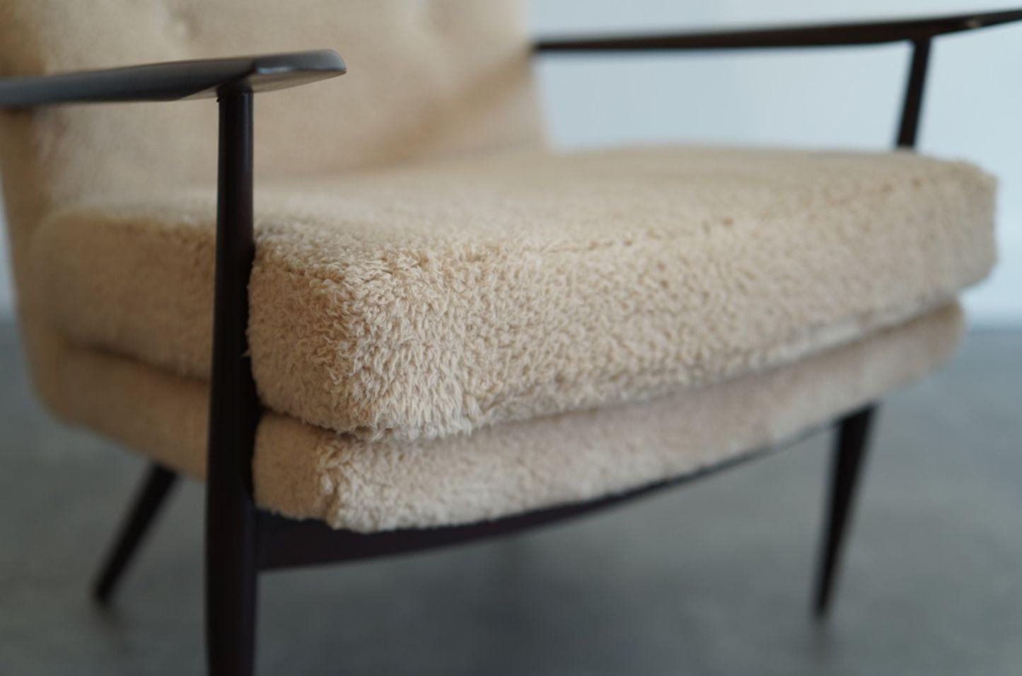 Sillones escultóricos de lana Teddy, c. 1970 Lana en venta