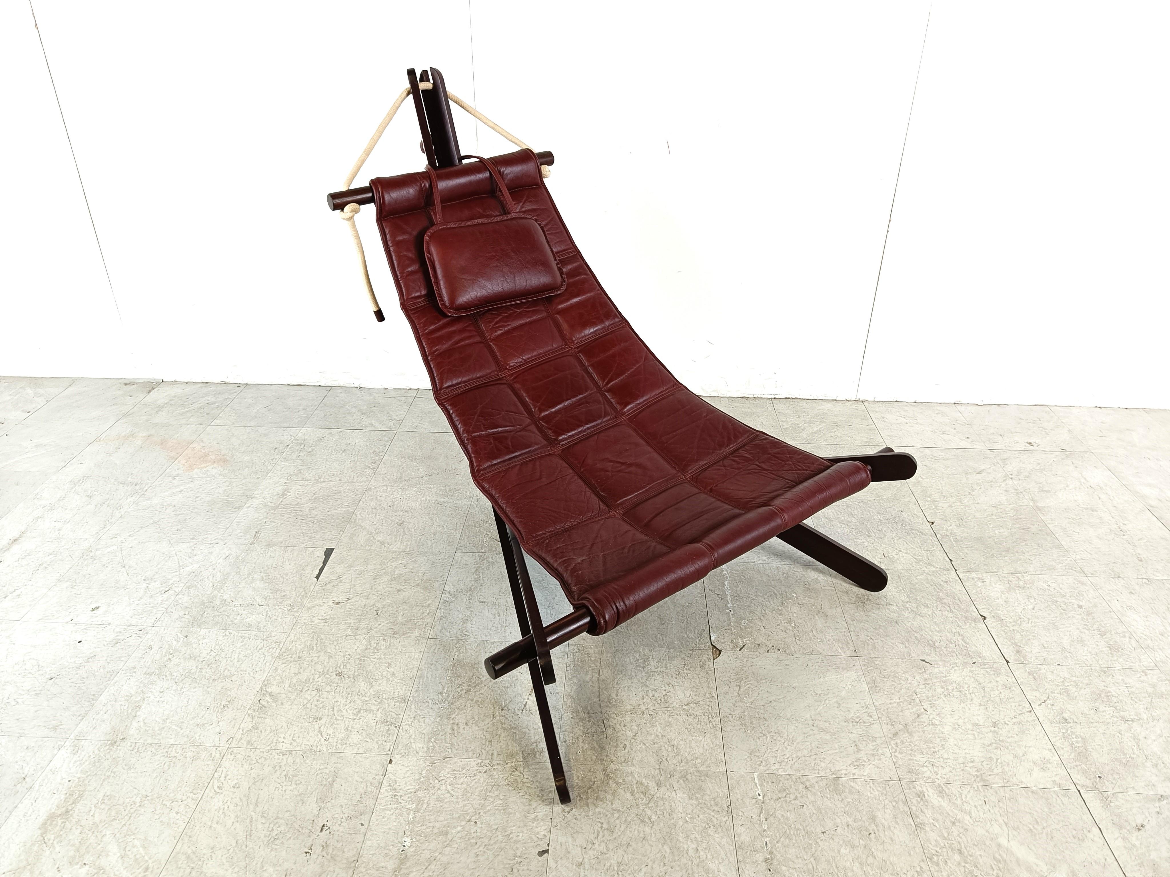 Mid-Century Modern Sculptural Lounge Sling, Dominic Michaelis 