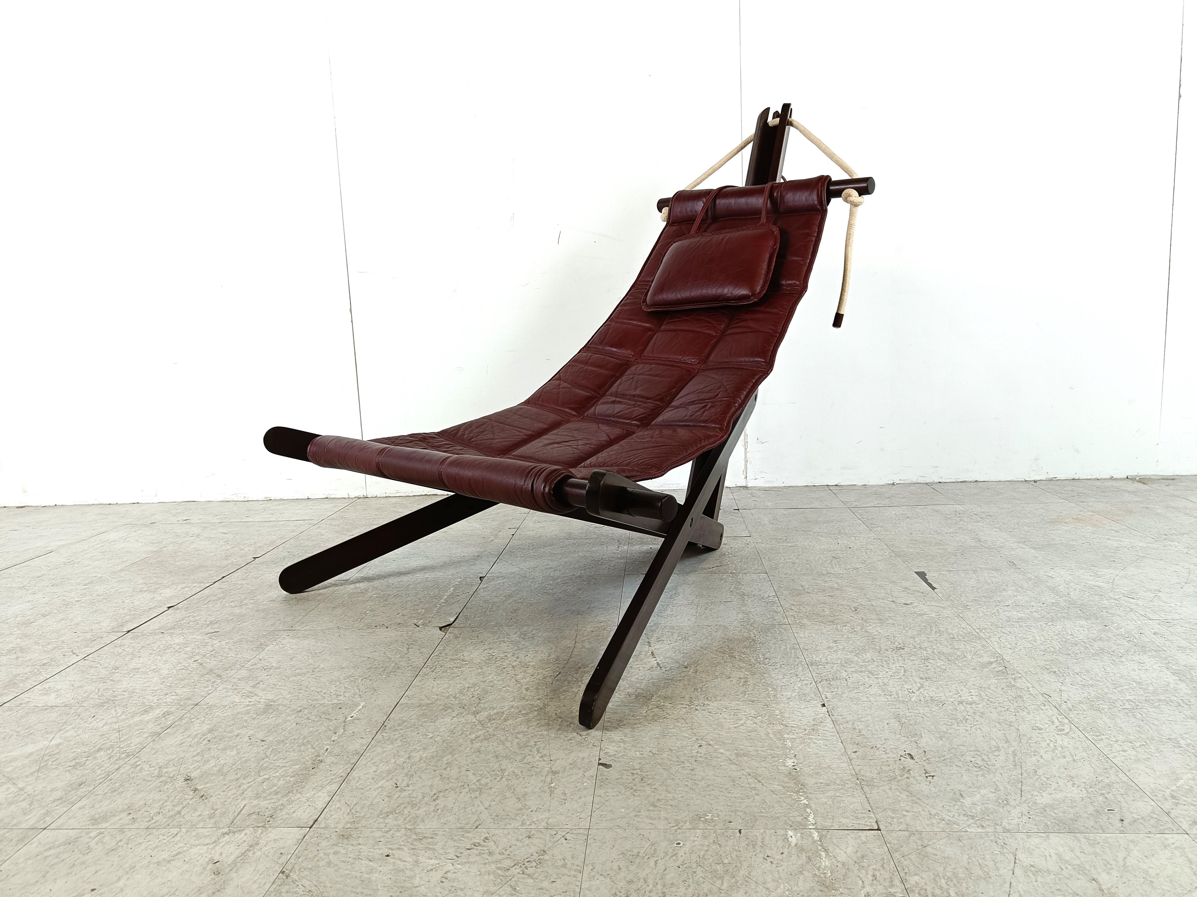Skulpturaler Loungesessel, Dominic Michaelis „Segelstuhl“ für Moveis Corazza  im Zustand „Gut“ im Angebot in HEVERLEE, BE
