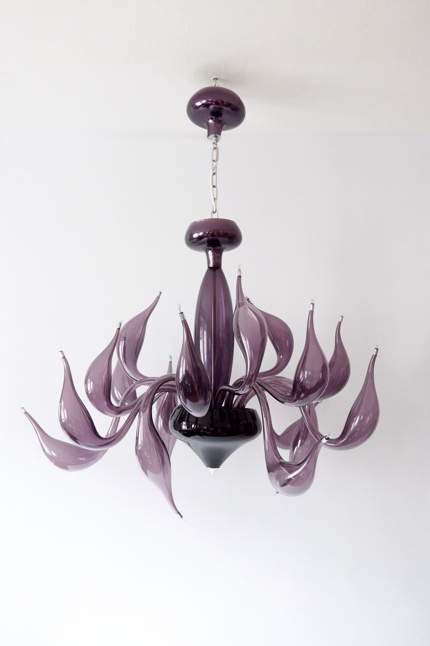 Sculptural Lu Murano Chandelier 18 Lights by Fabio Fornasier, 2004, Italy For Sale 2