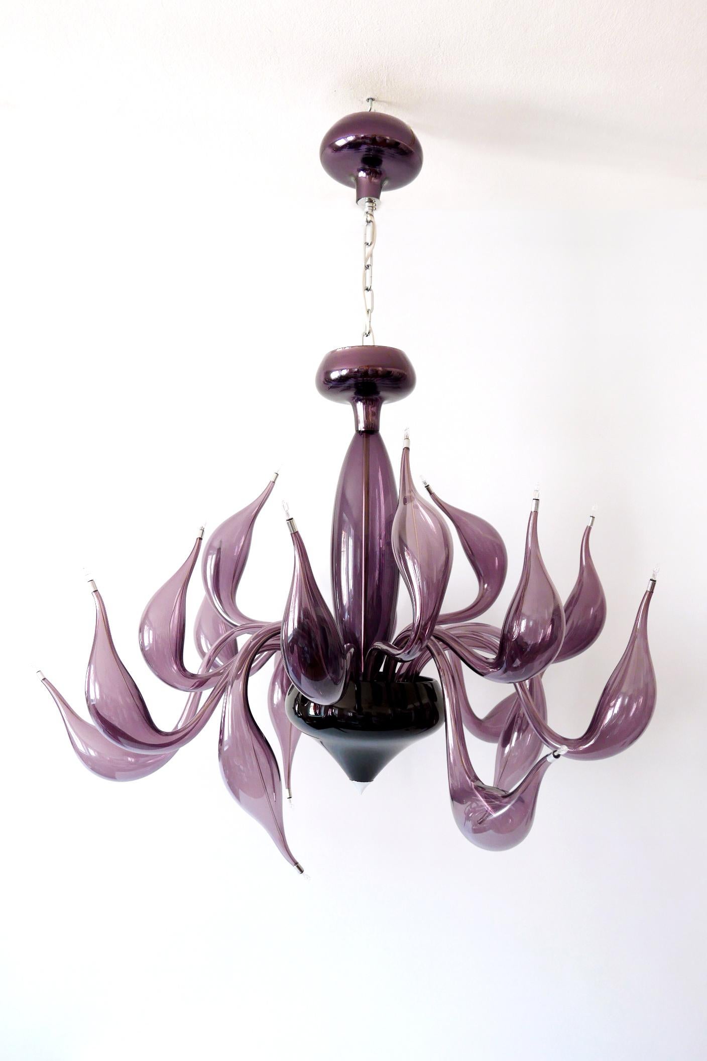 Sculptural Lu Murano Chandelier 18 Lights by Fabio Fornasier, 2004, Italy For Sale 3