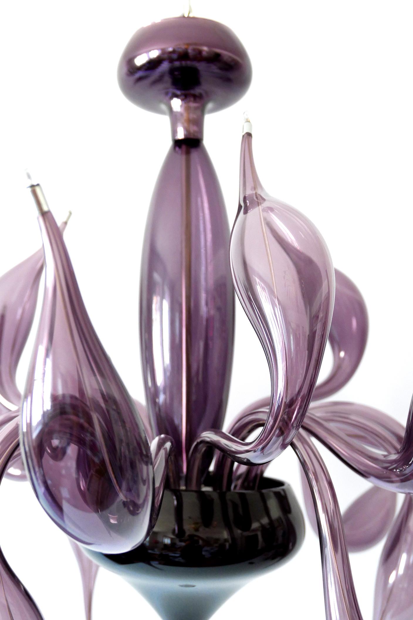Sculptural Lu Murano Chandelier 18 Lights by Fabio Fornasier, 2004, Italy For Sale 8