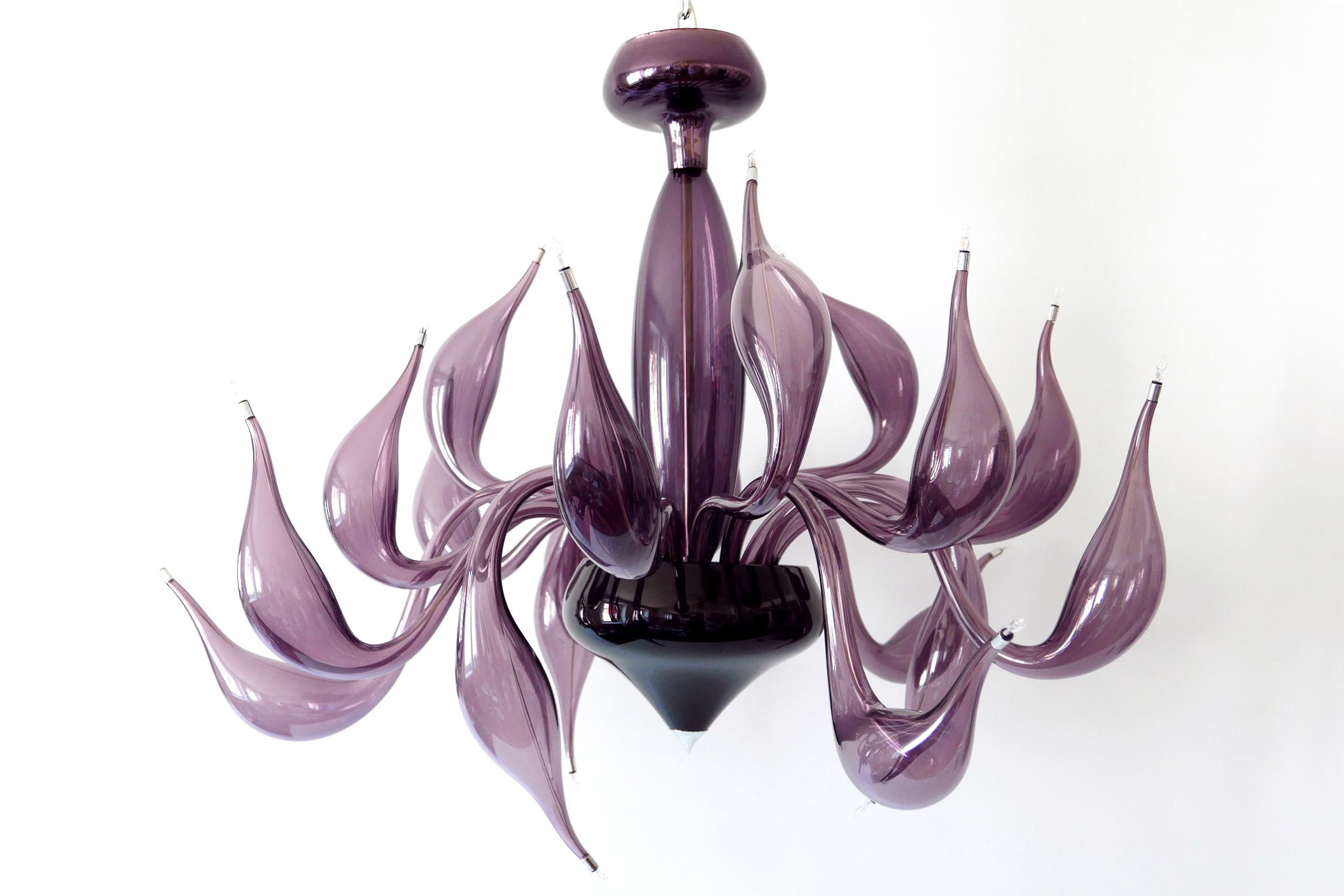 Sculptural Lu Murano Chandelier 18 Lights by Fabio Fornasier, 2004, Italy In Good Condition For Sale In Munich, DE