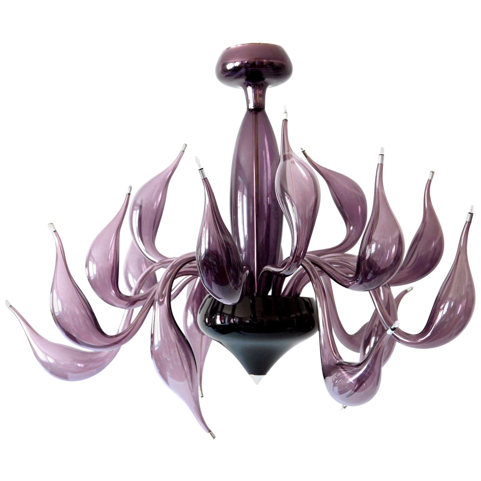 Sculptural Lu Murano Chandelier 18 Lights by Fabio Fornasier, 2004, Italy For Sale