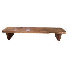 Sculptural Lychee Wood Long Bench Stunning Wood Textures, Modern Organic