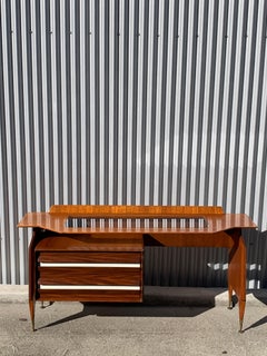 Sculptural Mahogany Entry Desk by Ico Parisi