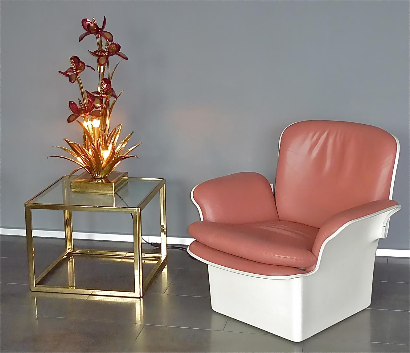 Sculptural Maison Jansen Flower Floor Table Lamp Gilt Brass 1970s Charles Bagues For Sale 12