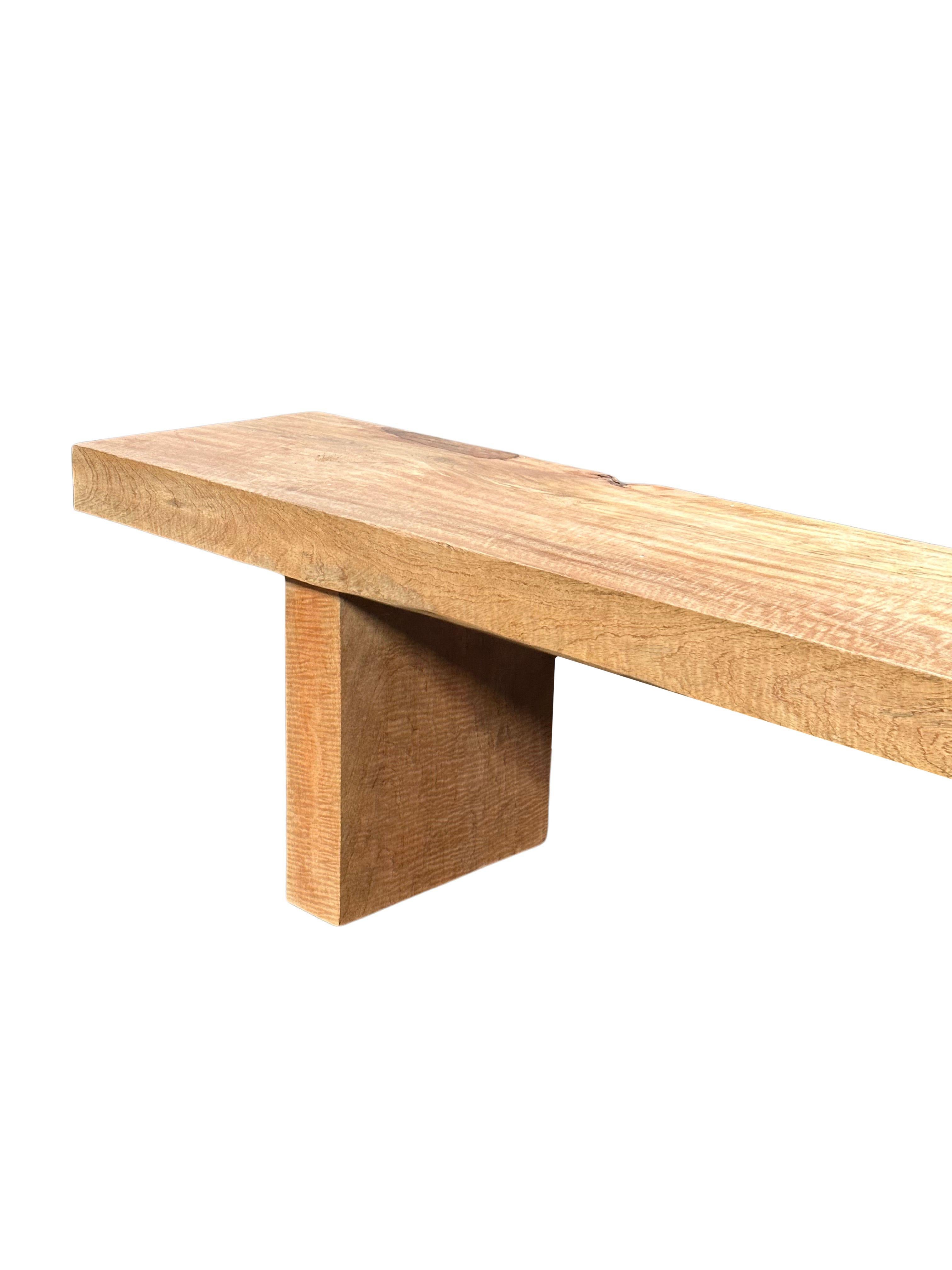 Other Sculptural Mango Wood Bench Modern Organic For Sale