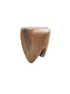 Sculptural Mango Wood Side Table, Hand-Crafted Modern Organic