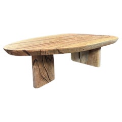 Sculptural Mango Wood Sofa Table, Modern Organic, Stunning Wood Textures