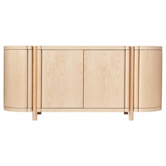 Sculptural Maple Credenza, Sideboard, or Console by Black Table Studio