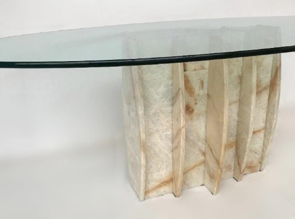 marble and glass dining table