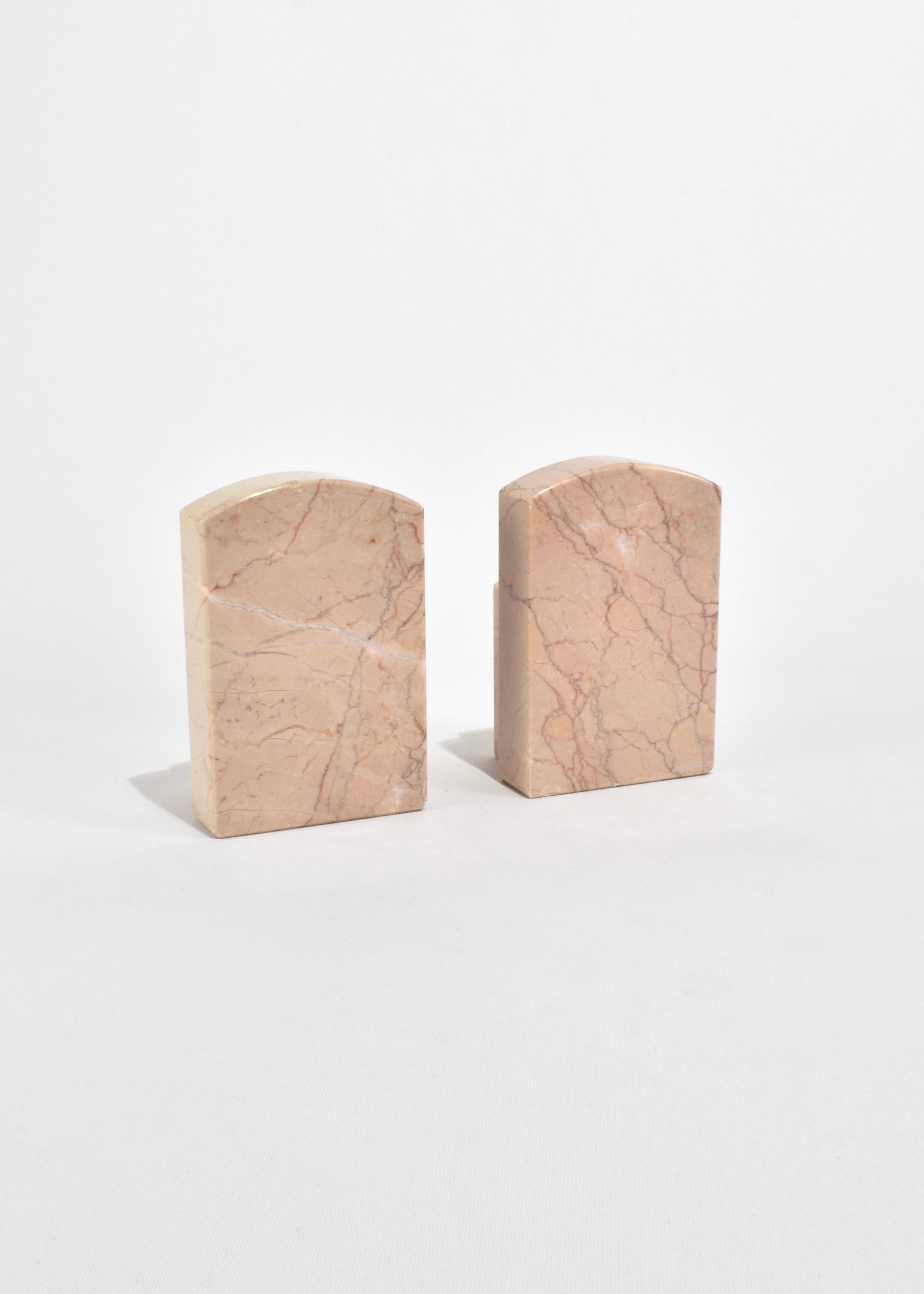 20th Century Sculptural Marble Bookends