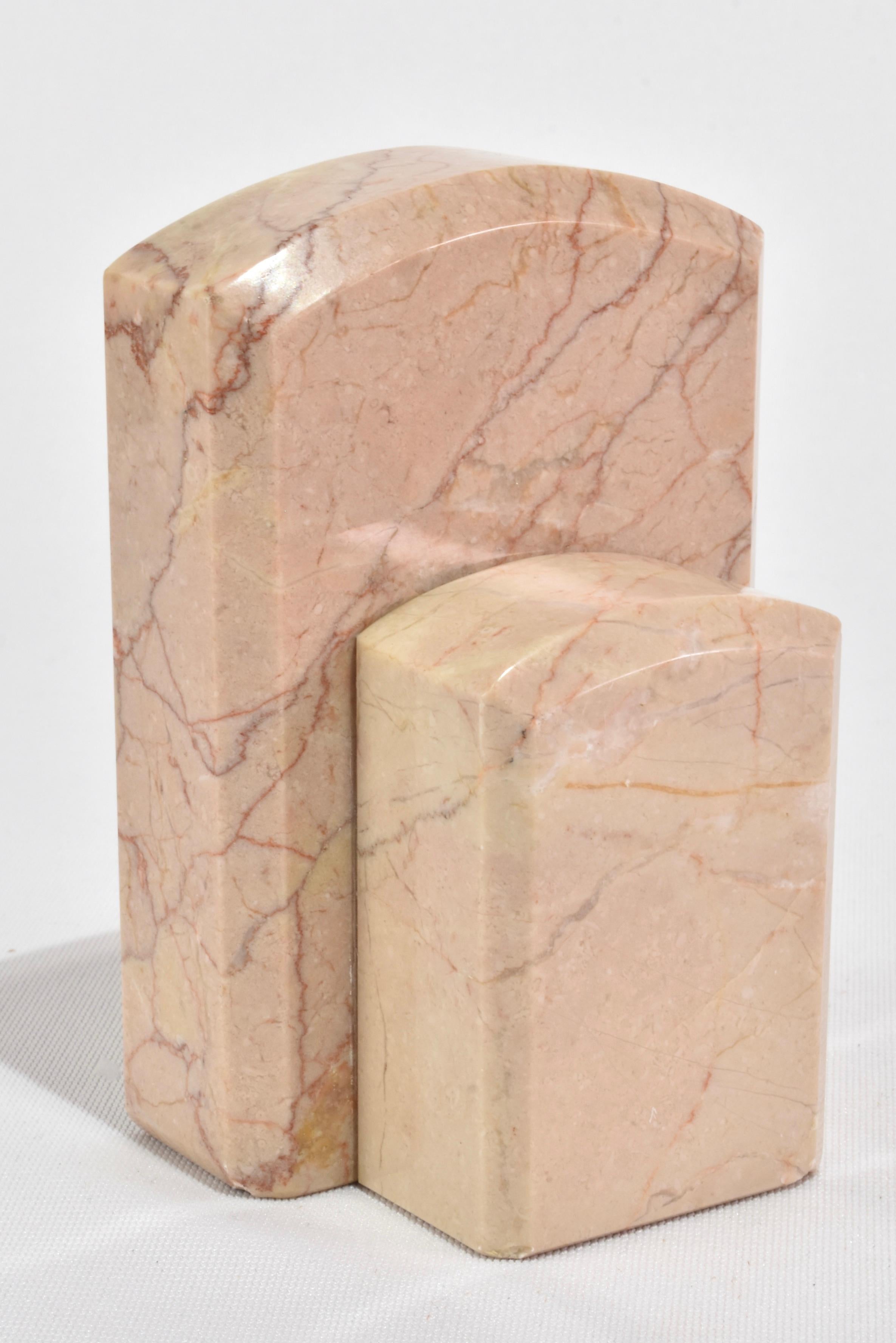 Sculptural Marble Bookends 1