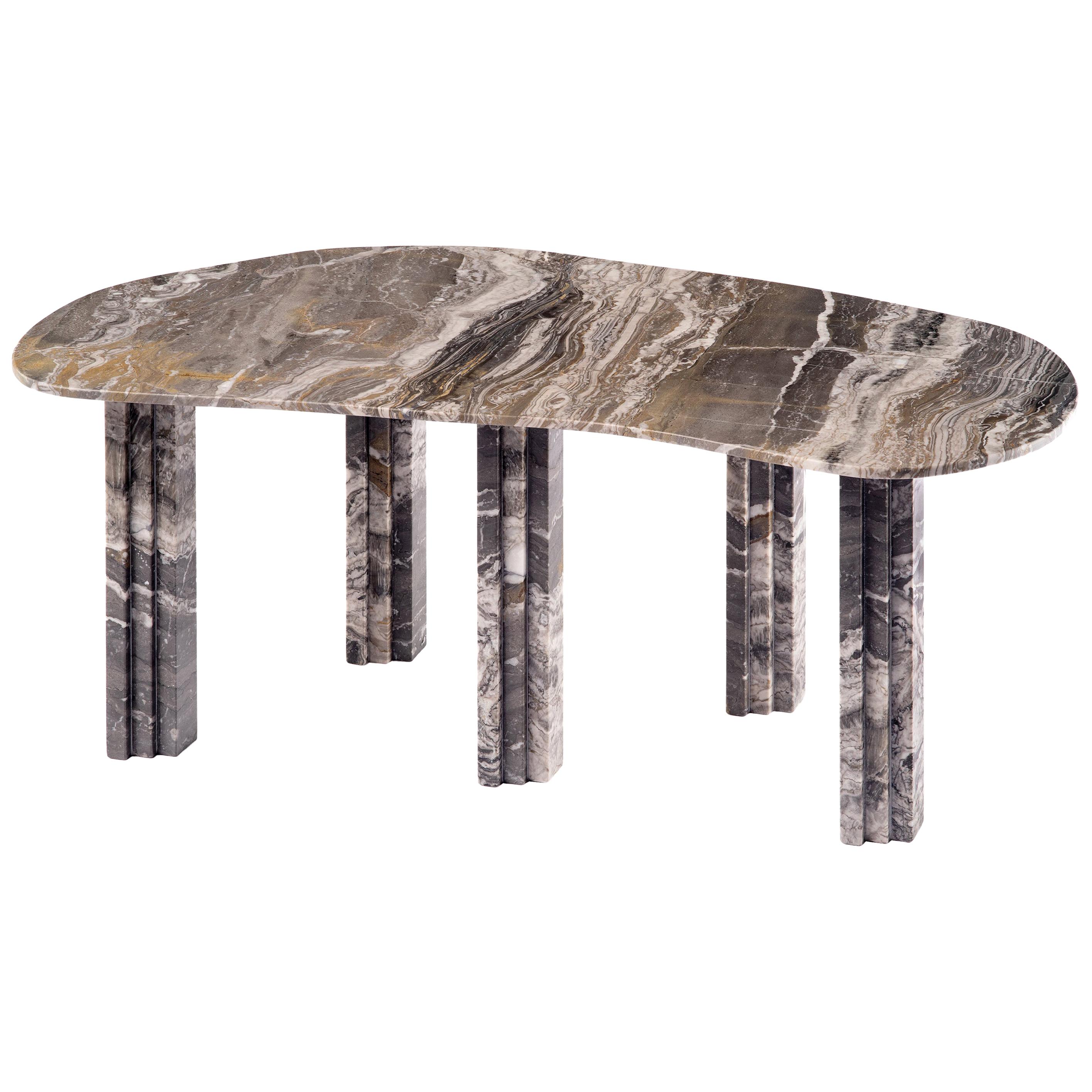 Sculptural marble coffee table, Lorenzo Bini
Title: Bièvre
Measures: 90 x 50 x H 37 cm
Materials: Arabescato Orobico


SIX TABLEAUX is a series of marble tables designed by Lorenzo Bini and built by ATZARA MARMI with the support of