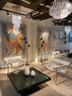 Lámpara Escultórica de Mármol Forma de la Era Espacial, circa 1970s