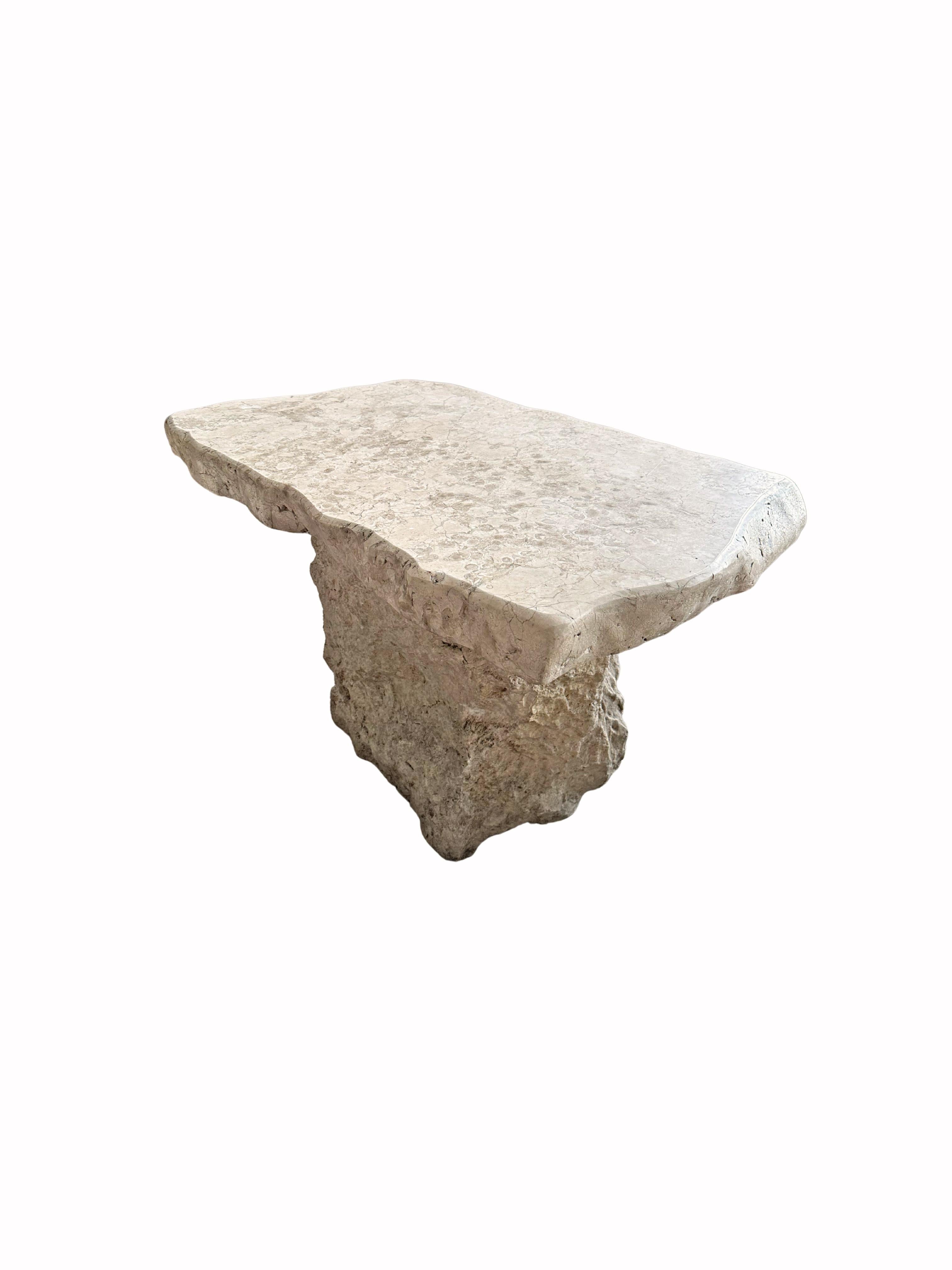Sculptural Marble Table, Modern Organic 1