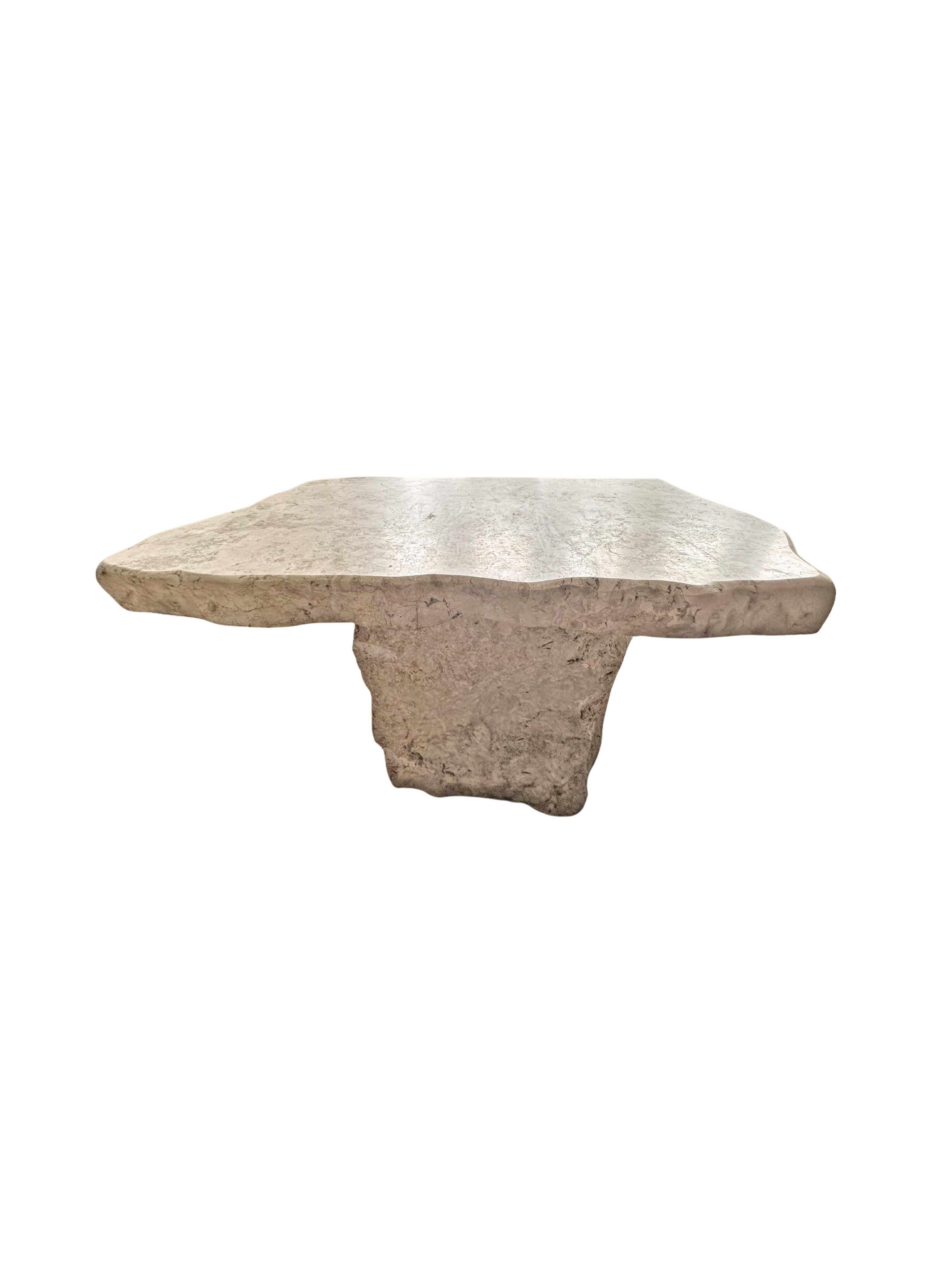 Sculptural Marble Table, Modern Organic 2