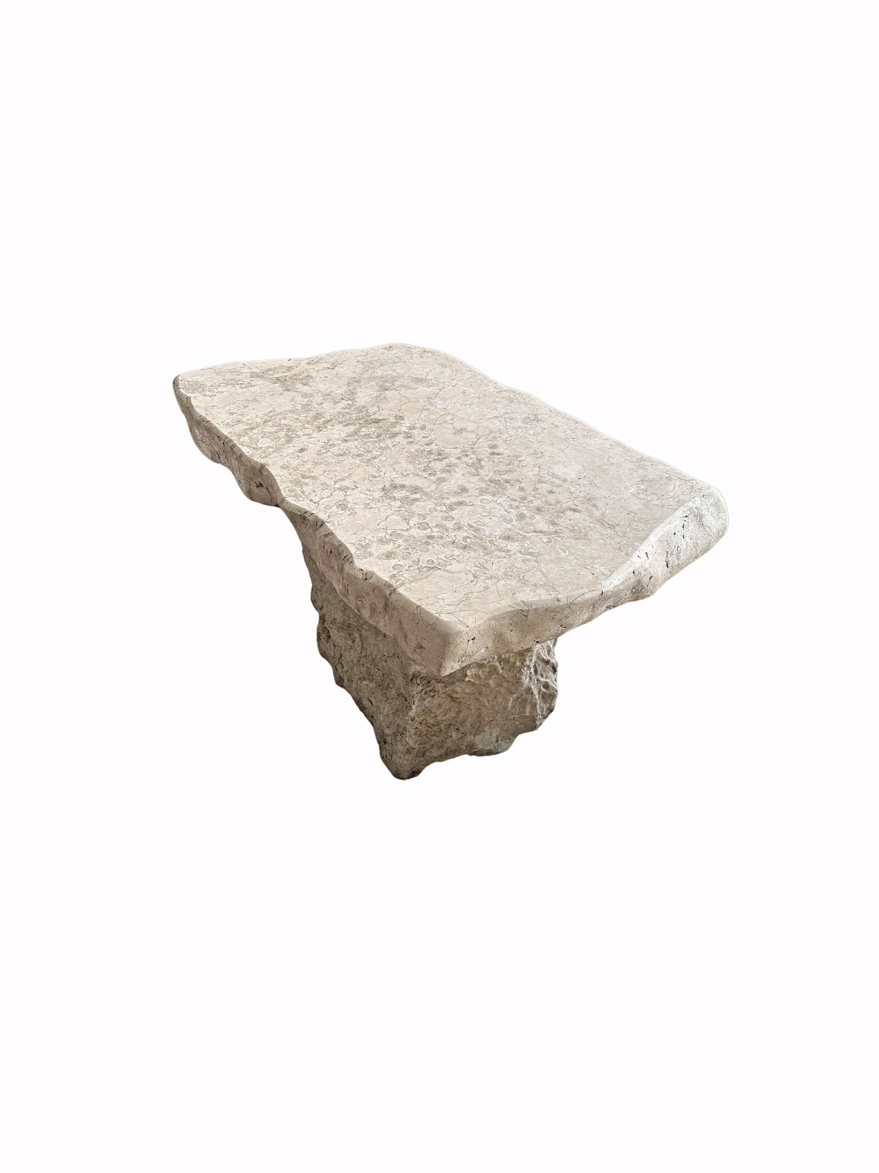 Sculptural Marble Table, Modern Organic 3