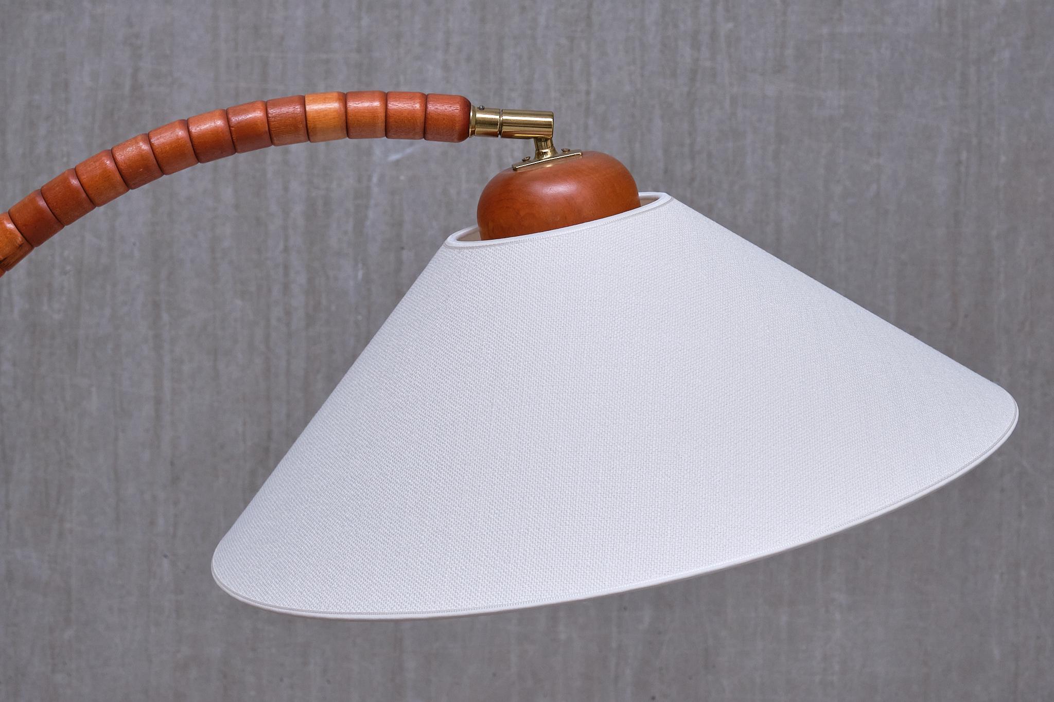 Sculptural Markslöjd Floor Lamp in Beech Wood, Sweden, 1960s 6