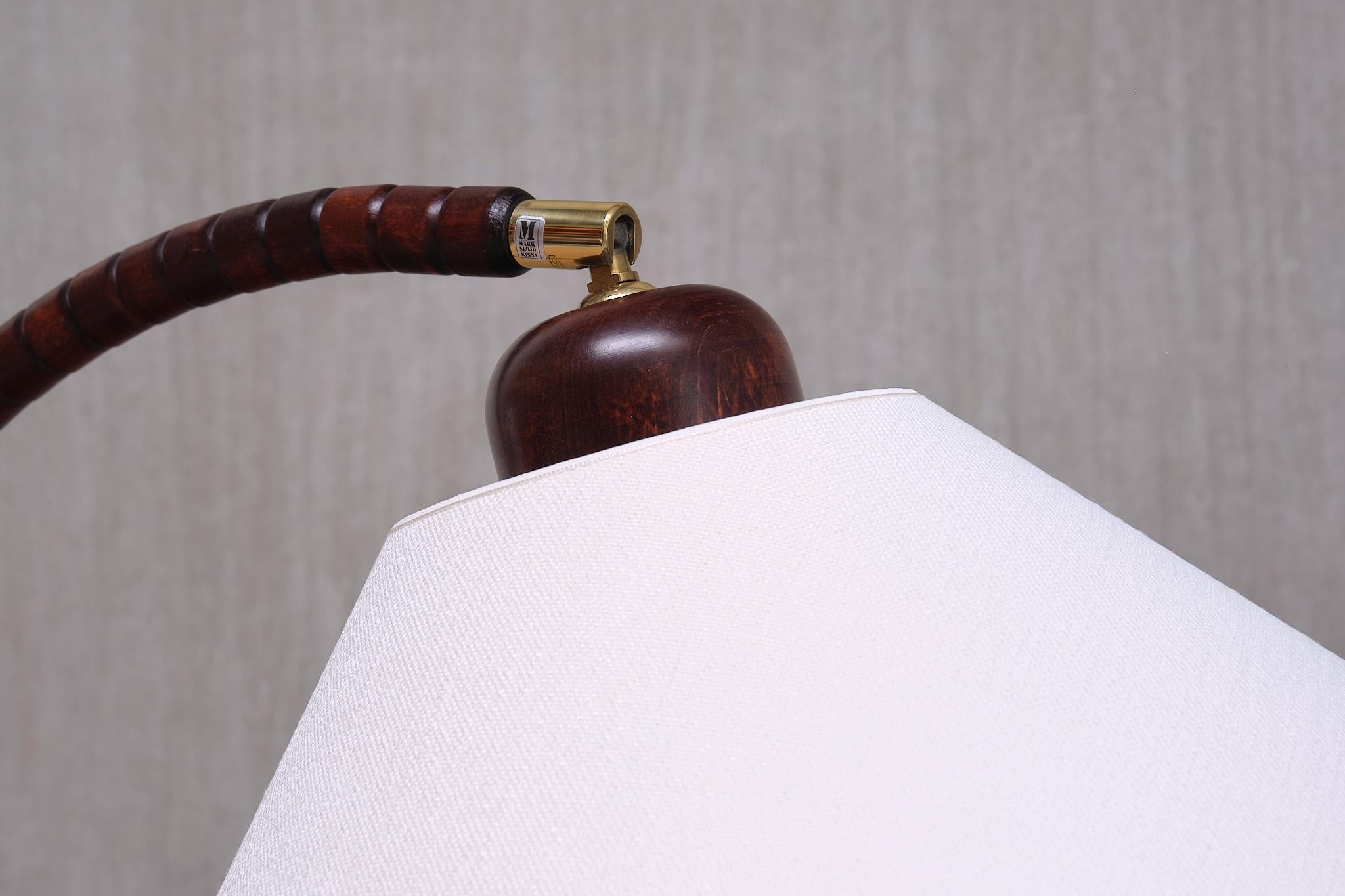 Sculptural Markslöjd Floor Lamp in Beech Wood, Sweden, 1960s im Angebot 6