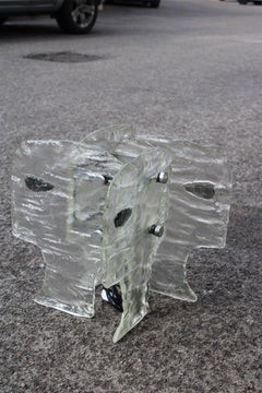 Sculptural Mazzega Table Lamp Carlo Nason 1960s Murano Glass Faces