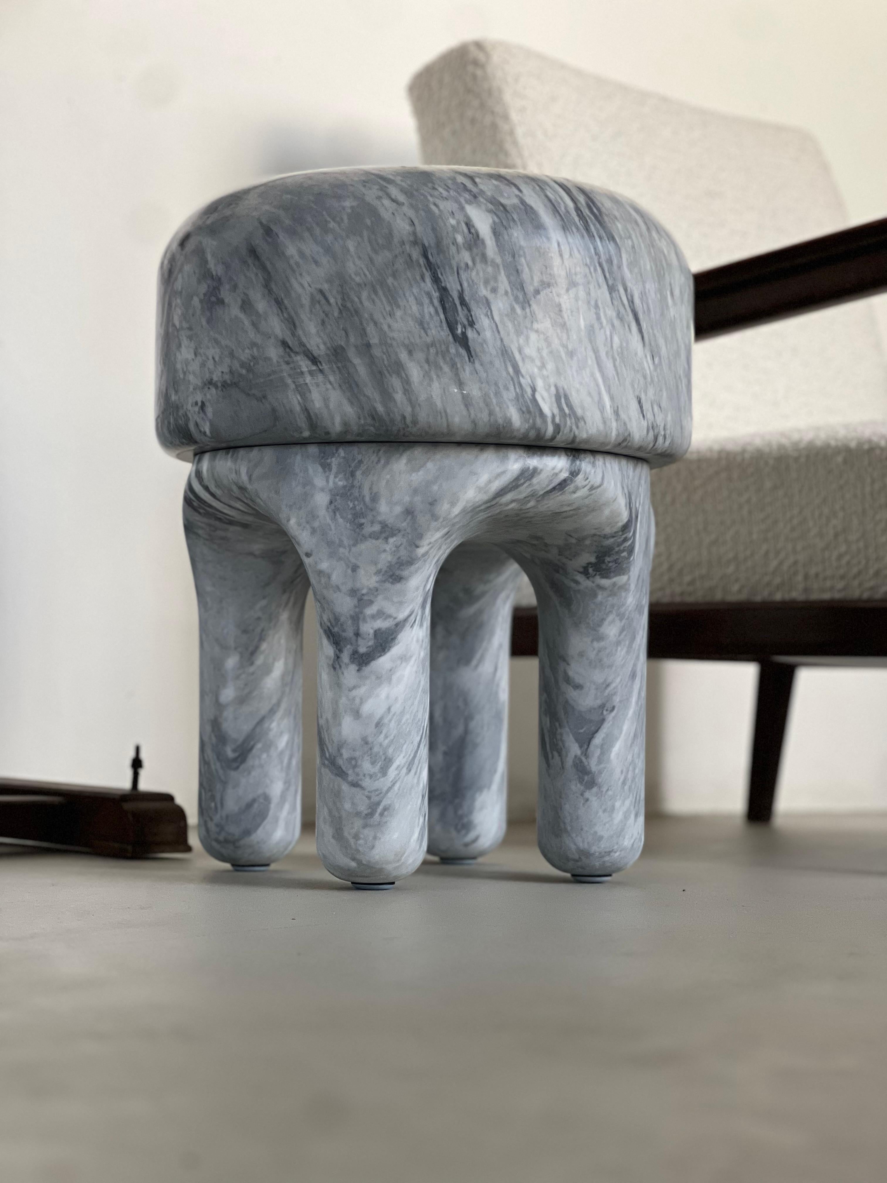 Sculptural Medusa Side table / Stool by Spinzi Milano , Collectible Design For Sale 3