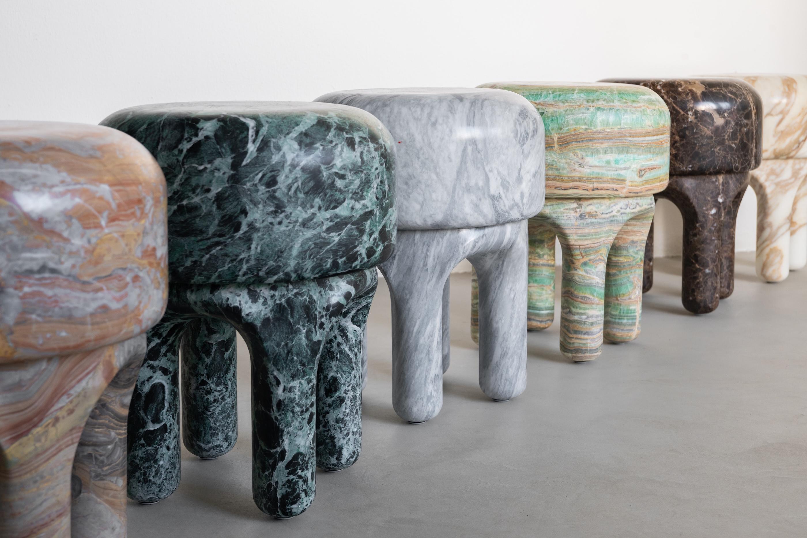 Table d'appoint/tabouret Medusa sculpturale de Spinzi Milano, design de collection en vente 11