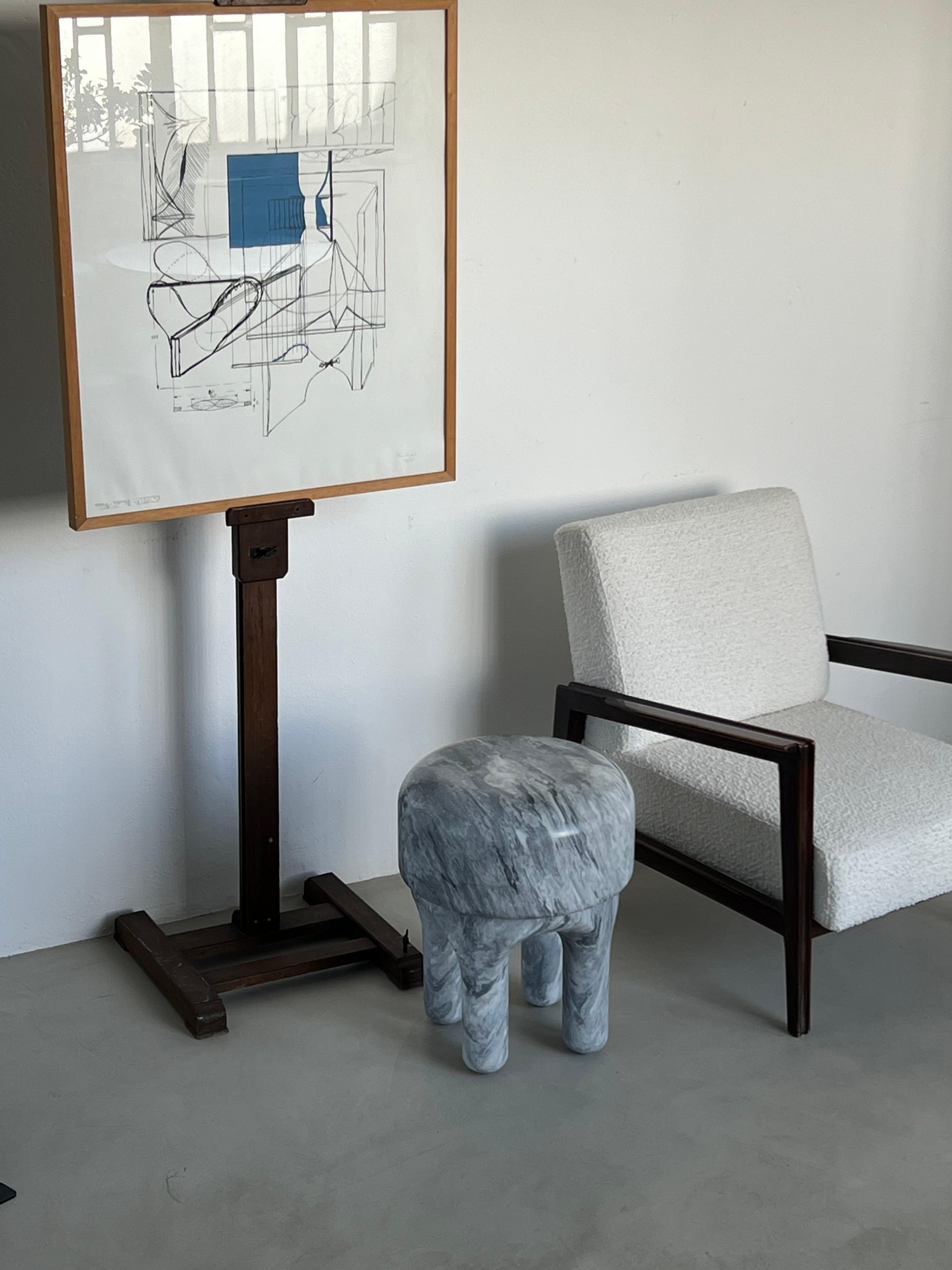 Sculptural Medusa Side table / Stool by Spinzi Milano , Collectible Design For Sale 1