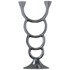 Sculptural metal candleholder, 1970s