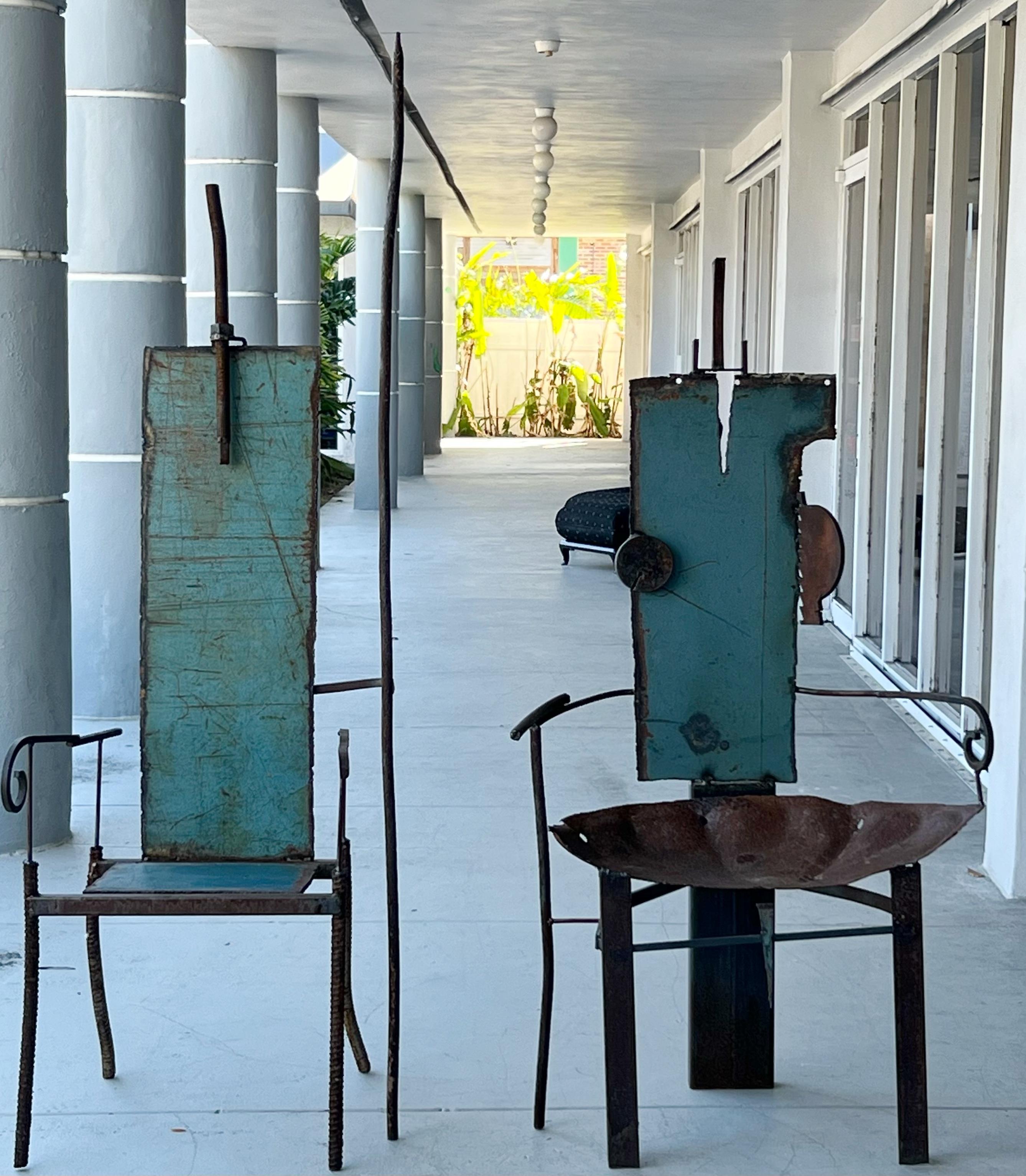 A pair of throne chairs by Mustapha Chadid. 