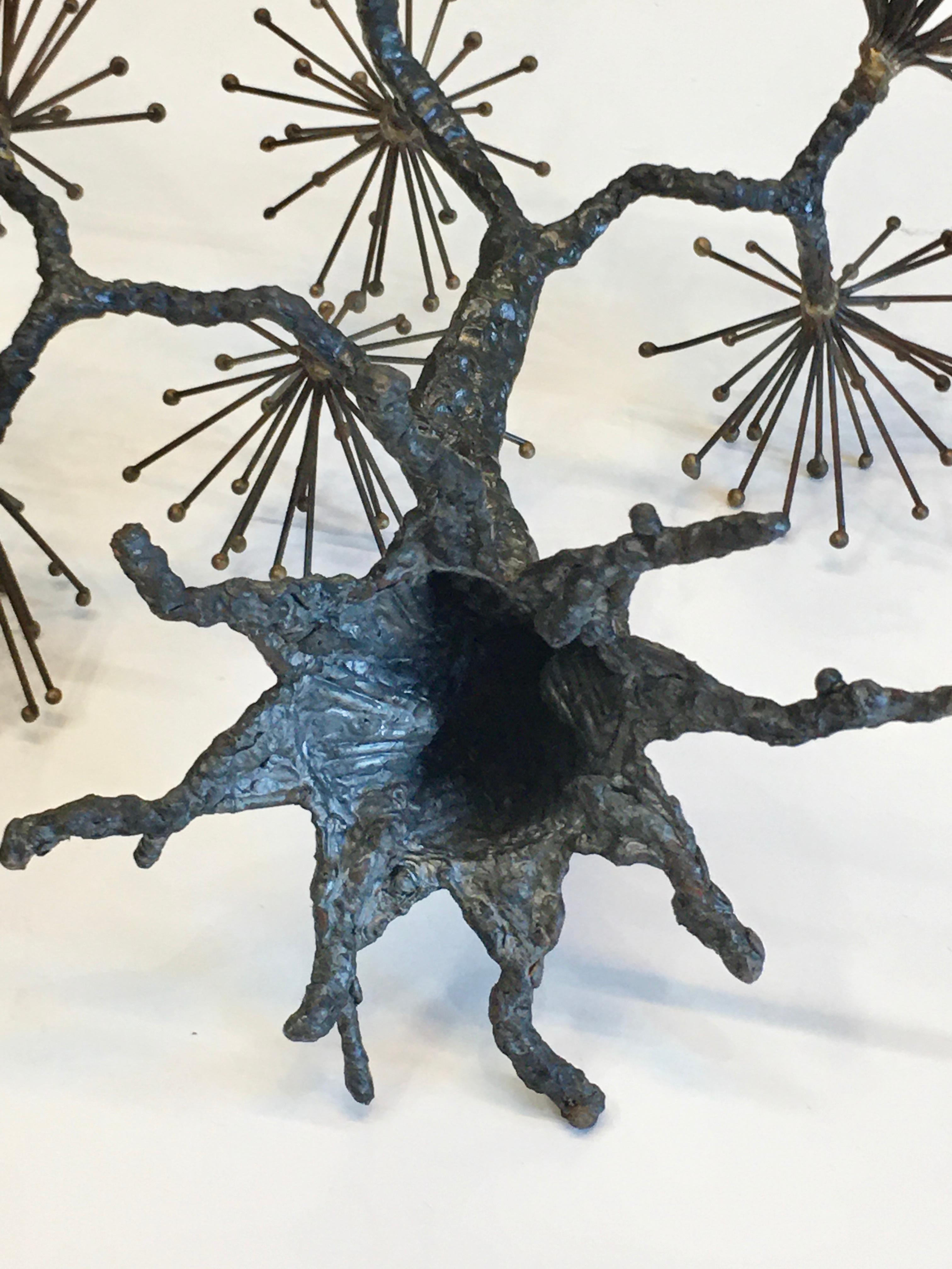 Albero scultoreo in metallo firmato 