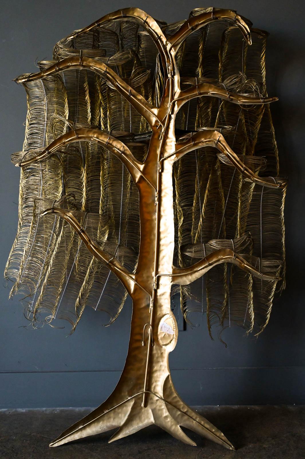 Sculptural Metal Willow Tree by California Artist Jacqueline Huhem, 1970 5