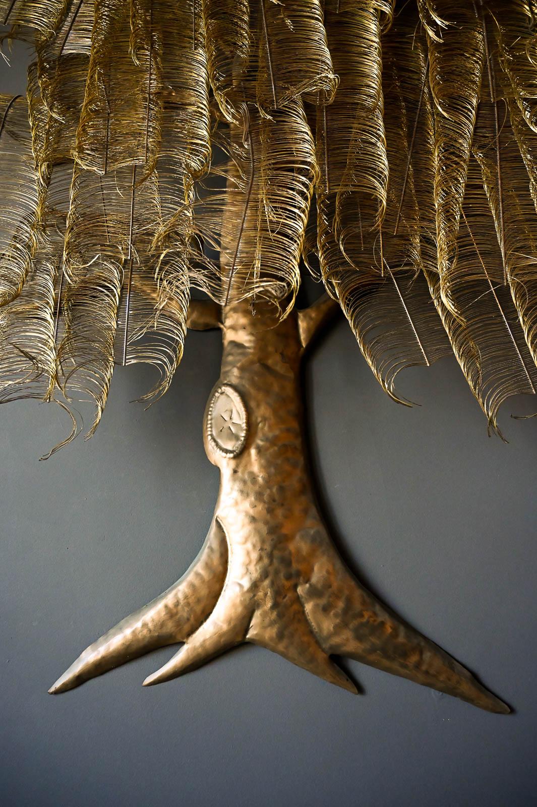 Sculptural Metal Willow Tree by California Artist Jacqueline Huhem, 1970 2