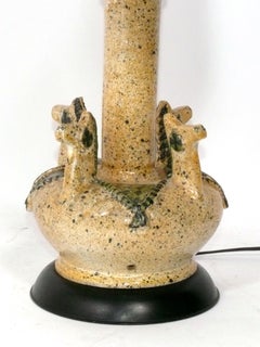 Lampada scultorea a forma di cavallo in ceramica della metà del secolo scorso di Alfaraz of Spain Pottery Art Deco