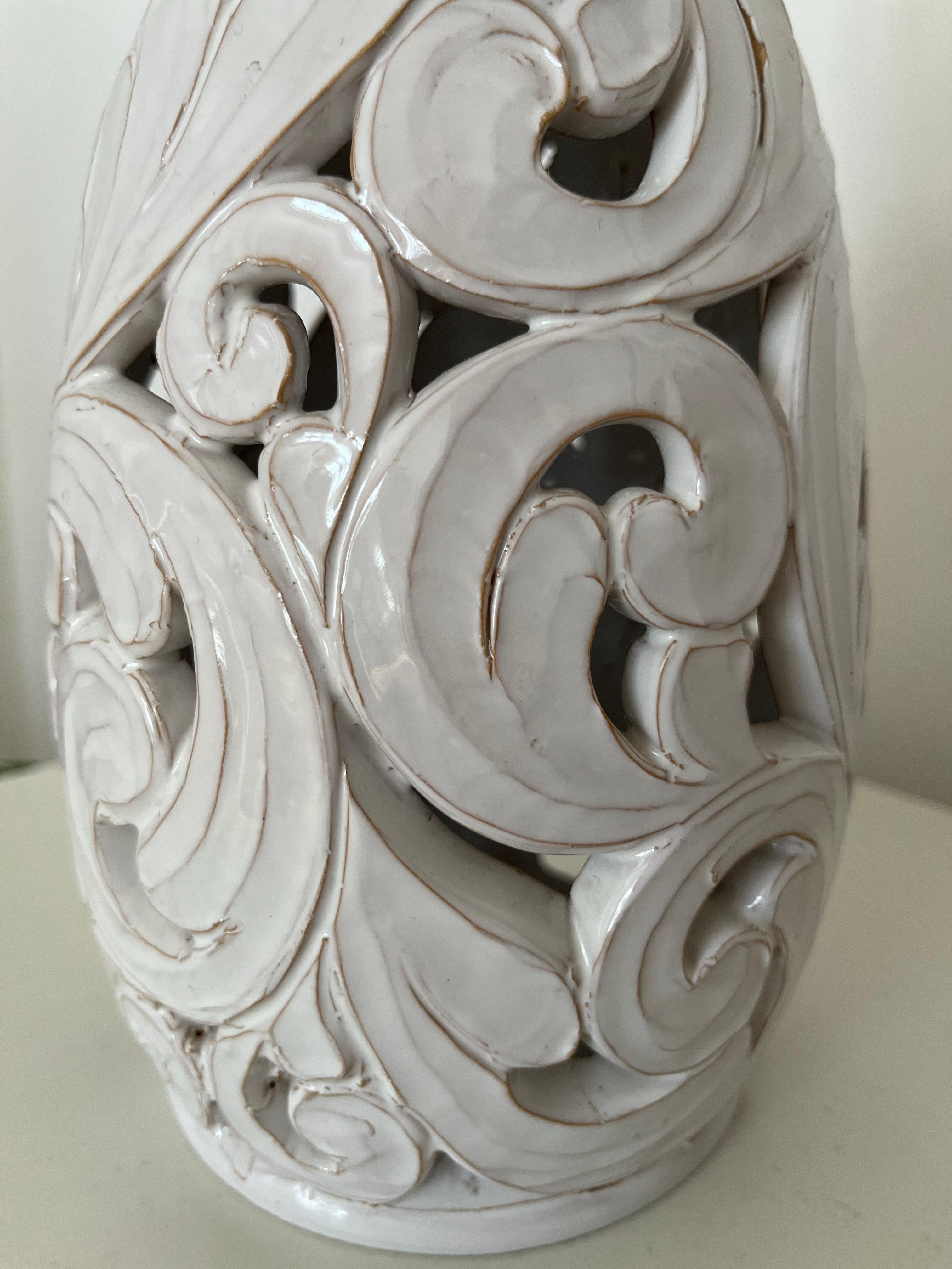 Sculptural Mid-Century Ceramic Table Lamp, Klein Unica, Denmark For Sale 4