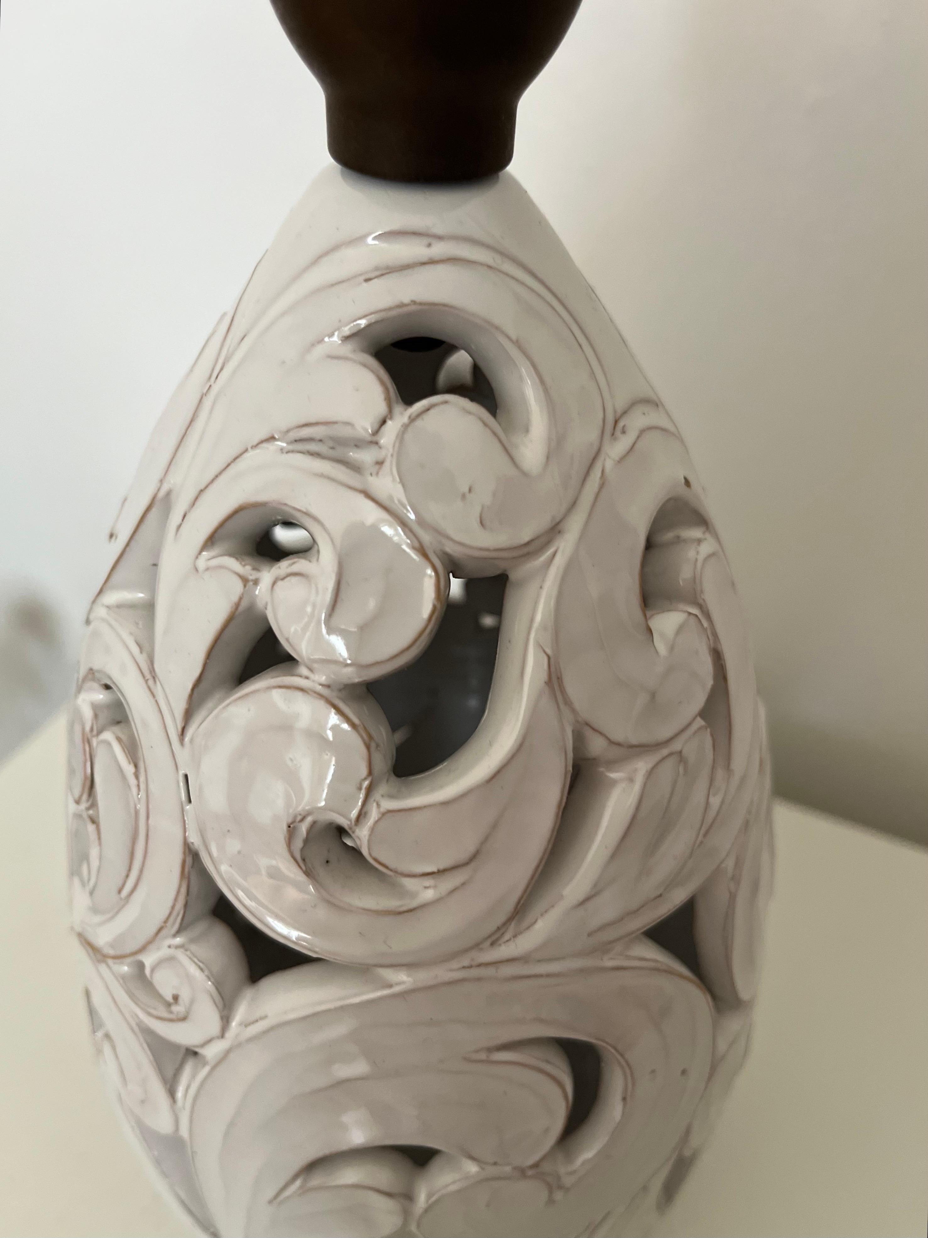 Sculptural Mid-Century Ceramic Table Lamp, Klein Unica, Denmark For Sale 9