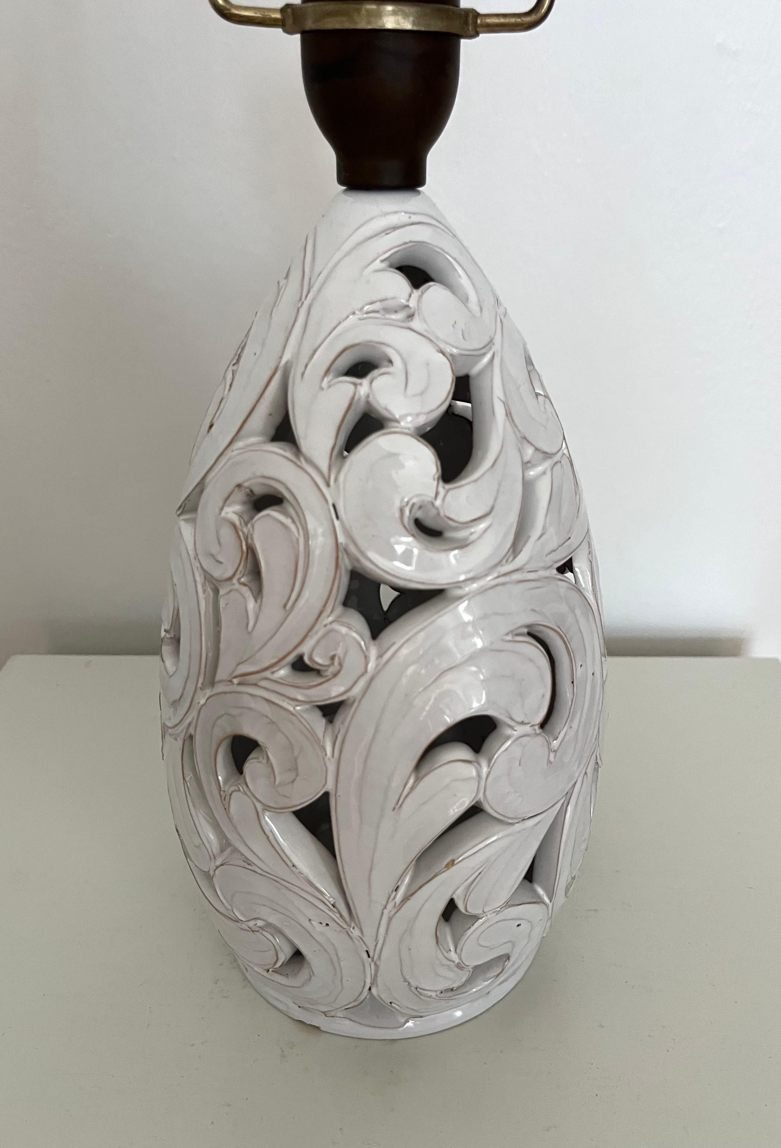 Danish Sculptural Mid-Century Ceramic Table Lamp, Klein Unica, Denmark For Sale