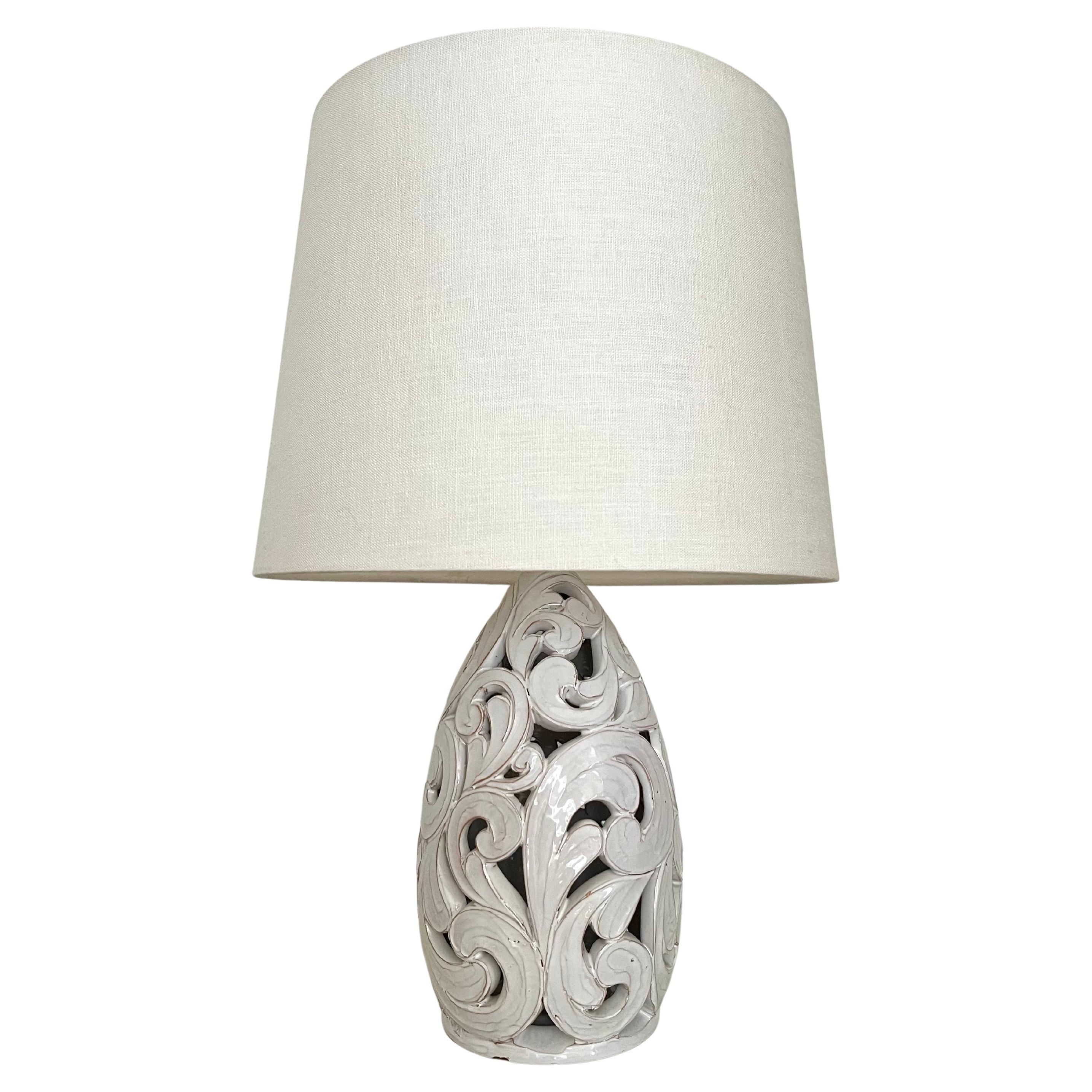 Sculptural Mid-Century Ceramic Table Lamp, Klein Unica, Denmark For Sale