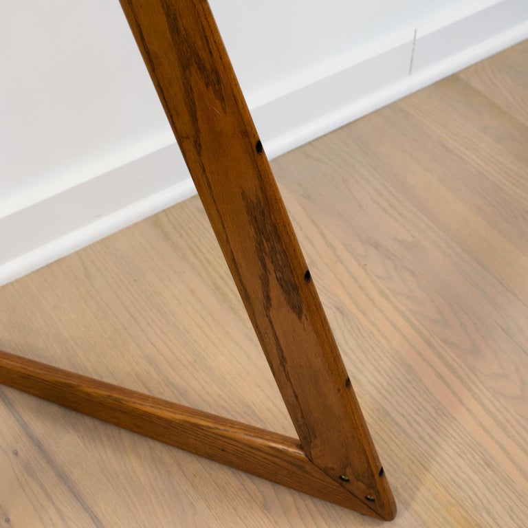 Mid Century Oak Floor Artwork Display Easel Painting Stand 68