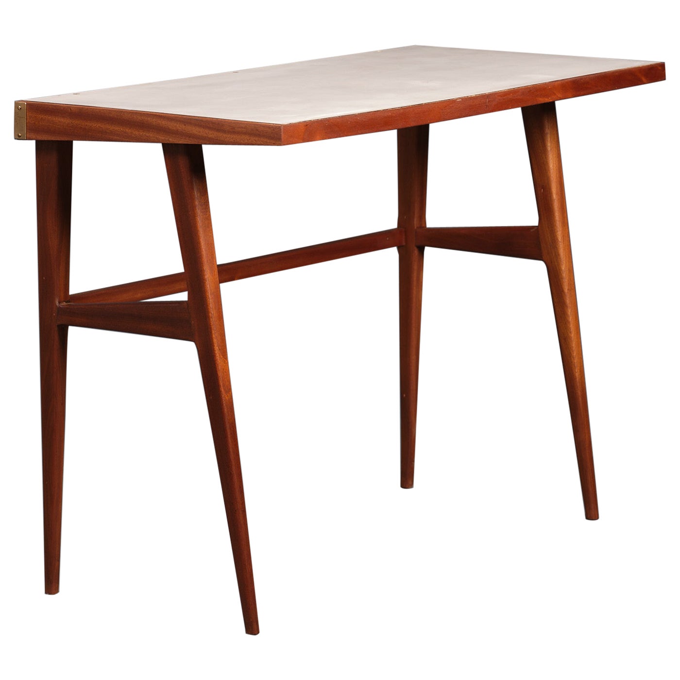 Sculptural Mid-Century Desk by F.lli Strada: Italian Design in Exotic Wood