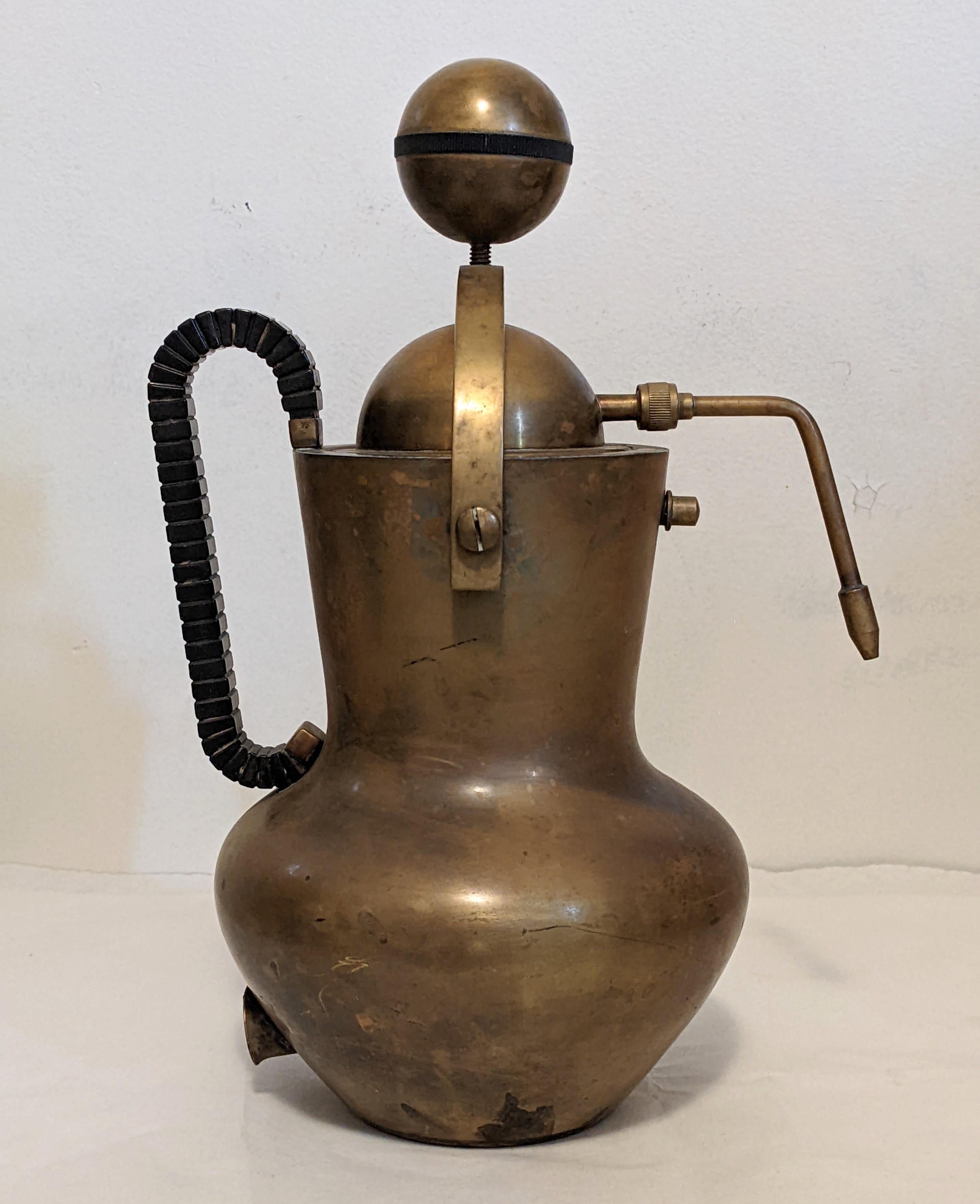 Brass Sculptural Mid-Century Italian Espresso Maker For Sale